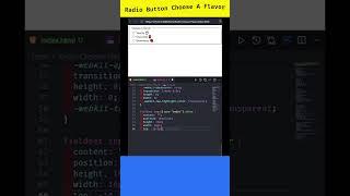 Radio Button Choose A Flavor  Enhancing User Experience with Smooth and Dynamic Interactions