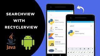 Searchview with Recyclerview  in Android Studio Tutorial |Searchview in Recyclerview| Part 2
