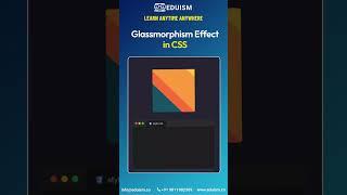 Glassmorphism Effect in CSS!#css #html #js #ai #ml #webdeveloper #javascript #dataanalysis #coding