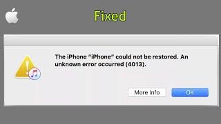 The iPhone Could Not be Restored or Updated An Unknown Error Occurred (4010) (4013) [Fixed]