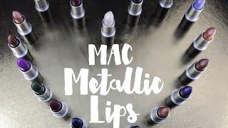 MAC Metallic Lipstick Try On | ALL SHADES | KelseeBrianaJai