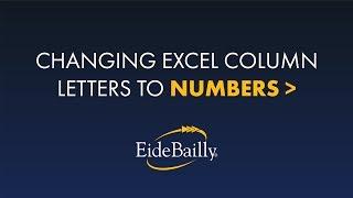 How to change column letters to numbers in Excel