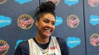 Damiris Dantas, Christie Sides after Fever practice — on her arrival, being healthy, Celeste Taylor