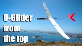 U-Glider slope soaring from The Bluff top