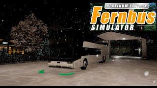 Fernbus Simulator ► Первый Рейс Зимний Маршрут Автобус VANHOOL #1