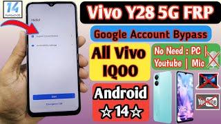 Vivo Y28 5G FRP Bypass Android 14 | VIVO Frp New Solution 2024 | Without PC