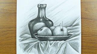 How to draw Still life with Pencil Sketch | Sketching Video | Learn to Draw