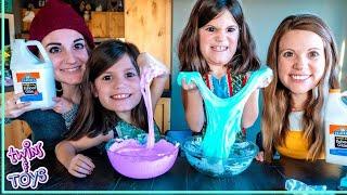 Twins Make Fluffy Slime with Science - DIY Experiment!