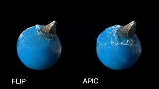 Blender, FLIP Fluids FLIP vs APIC comparison