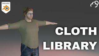 The Cloth Library Addon Blender Tutorial