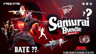 FINALLY  ZOMBIE SAMURAI BUNDLE RETURN DATE CONFIRM | FREE FIRE NEW EVENT | FF NEW EVENT