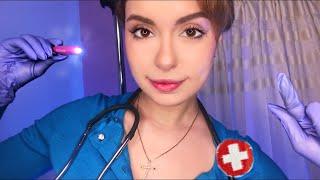 ASMR Nurse Check Up In BED  Night Nurse Exam Soft Spoken, Personal Attention, Eye, Ear Exam RP