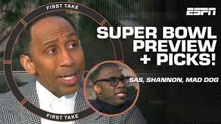 Stephen A., Shannon Sharpe & Mad Dog's Super Bowl LVIII Preview & Picks  | First Take