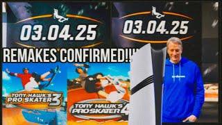 Tony Hawk Confirms Pro Skater 3 and 4 Remakes!!! For PS5!