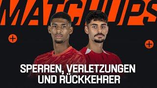 Sperren, Verletzungen und Rückkehrer | KICKOFF