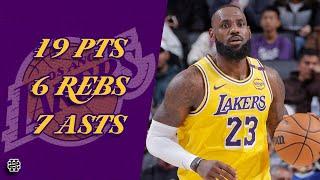 LeBron James 19 pts 6 rebs 7 asts vs Kings 2425 season