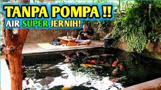 KOLAM KOI HEMAT LISTRIK TANPA MENGGUNAKAN POMPA 1 BULAN LISTRIK HANYA 100 RB #koi #koipond #kolam