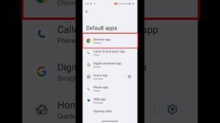 Default Browser app settings || #shorts