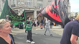 GW - Ashura religious procession in Central London Oxford street - 2024 - 4K 60 FPS - pt3of 4