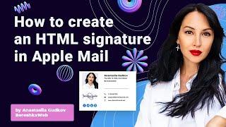 How to create an HTML signature and install it on Apple mail