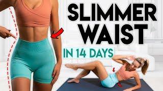 SLIMMER WAIST in 14 Days (lose belly fat) | 15 min Home Workout