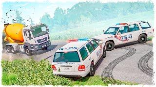 БЕТОНОМЕШАЛКУ НЕ ОСТАНОВИТЬ!!! КОШКИ vs МЫШКИ В BEAMNG!!!