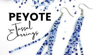 Beginner Friendly PEYOTE Tassel Beaded Earrings Tutorial