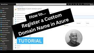 Azure How to Register a Custom Domain Name in Azure