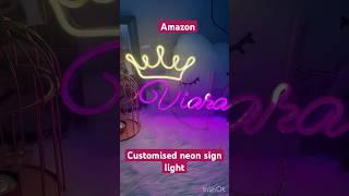 Customised neon sign light #amazon  #review #neonlights #name #amazonfinds