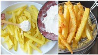 Crispy FRENCH FRIES With SECRET Flour Coating by (YES I CAN COOK)