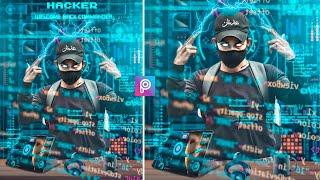 Hacker Photo Editing Tutorial In PicsArt || PicsArt Hacker Photo Editing ||