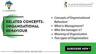 Organisational Behaviour Concepts | Types of organisation |Organisational Behaviour| eLearning Video