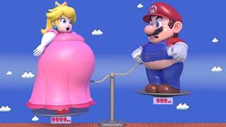 Fat Princess Peach Evolution: Super Sized Maze Rescue Compilation with Mario and Pacman