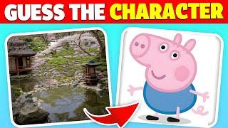 Guess the Hidden Peppa Pig Cartoon Characters by ILLUSION!  | Squint Your Eyes | George, Suzy Sheep