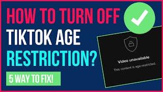 FIX THIS CONTENT IS AGE RESTRICTED | Fix Tiktok This Post Is Age Protected Tiktok