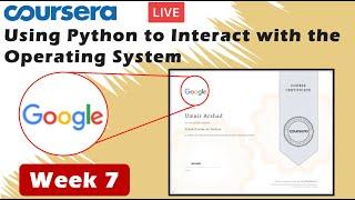 Using Python to Interact with the Operating System Week 7| coursera