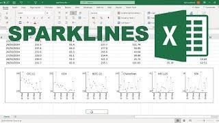 How to make panel charts in excel using sparklines