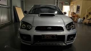 Subaru Impreza GD WRX blob custom headlights, fog lights and tail lights