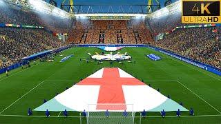 4K | PES 2021 NEW Ultra Realism EURO 2024 Graphics Mod | Netherlands vs England | Euro Semi Final