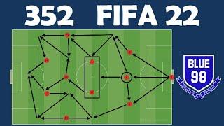 352 FIFA 22 Best Custom Tactics | How to Create Chances , Counter Attack & Build Up