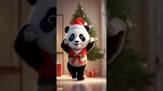 Panda's Christmas Dance Delight #panda #cutepanda  #christmas