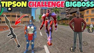 Tipson Challenge kill Big Boss Only One Bullet | Rope hero vice town | rope hero vice game