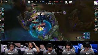 (Vietsub) MIC CHECK T1 VS DRX- Cách nhạc trưởng Deft trấn an đồng đội khi bị Vaus của Guma cướp 3ron