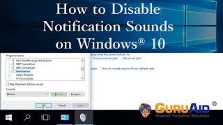 How to Disable Notification Sounds on Windows® 10 - GuruAid