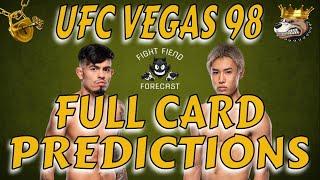 UFC VEGAS 98 FULL CARD PREDICTIONS | ROYVAL VS TAIRA