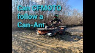 2020 CFMoto CForce trying to follow a Can-am | Burdens Creek ATV Park
