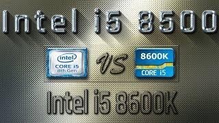 i5 8500 vs i5 8600K Benchmarks | Gaming Tests Review & Comparison