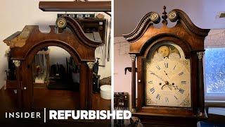 Restoring An English Grandfather Clock From The 1800s | Refurbished | Insider