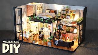 [4K] Literary Utopia  - Duplex Apartment || DIY Miniature Dollhouse Kit - Relaxing Satisfying Video