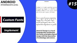 Add fonts family style in Android  ( Android Intermediate  Level  )   #15